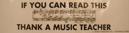 If you can read this, thank a music teacher Bumper Sticker